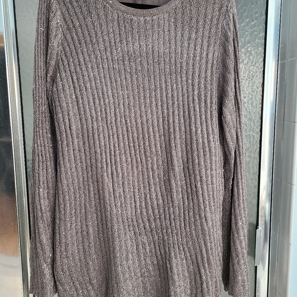 Grey Metallic Apt 9 Sweater Size XXL